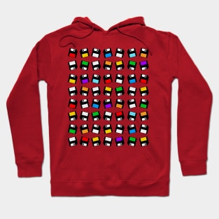 Retro Floppy Disk Pattern Hoodie